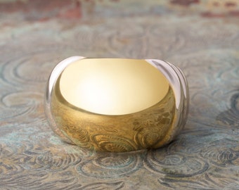 Vintage Women's Dome Ring 18k Gold Ring  Size: 7 by PVD Vintage Jewelry