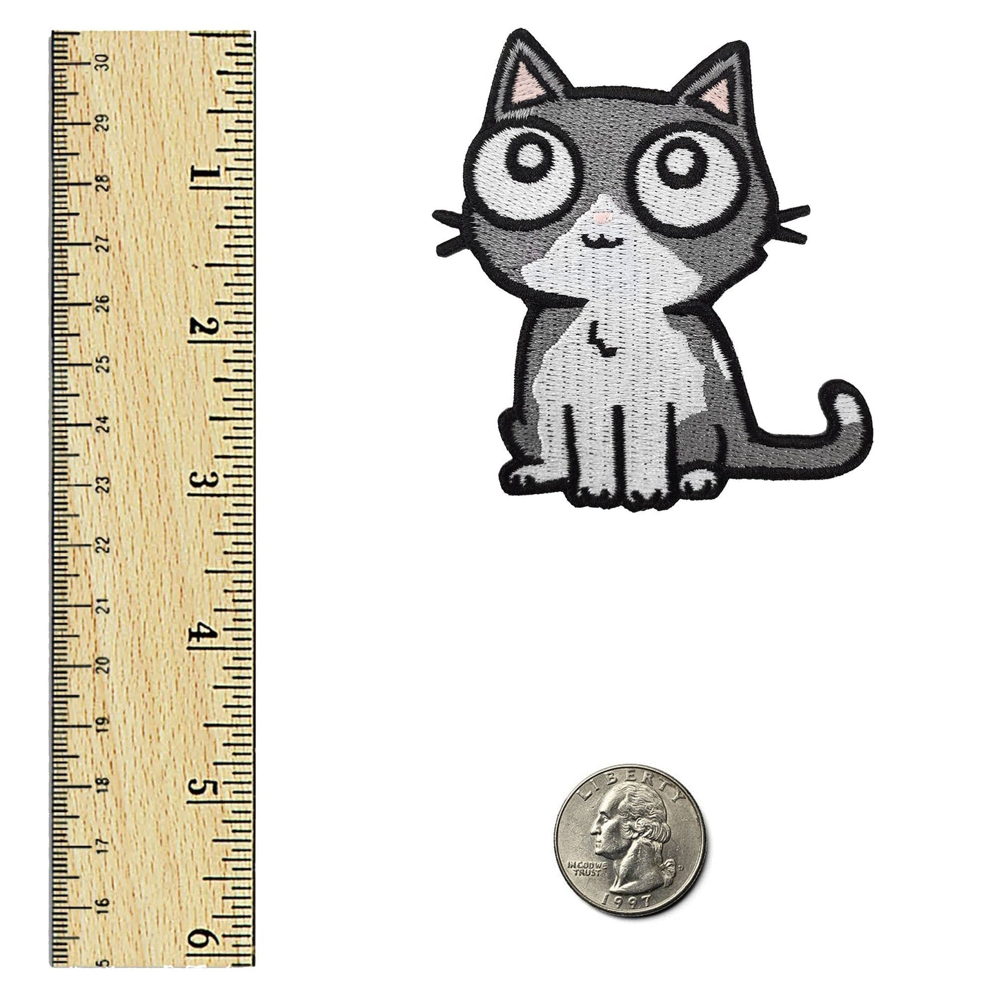 Gray Cat Patch by Kolorspun