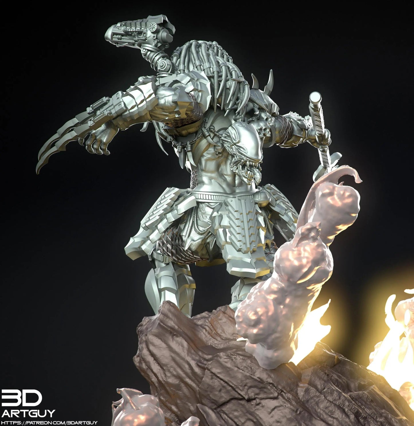 Apex Hunter by 3DArtGuy 50mm or 100m Miniature War Gaming Figure