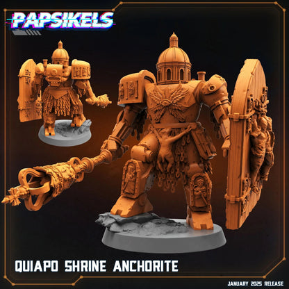 QUIAPO SHRINE ANCHORITE by Papsikels Miniature, 100m tall Miniature, 28/32mm Scale, War Gaming Figure, Proxy for Trench Crusade
