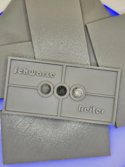 100mm x 50mm Magnetic Rectangle Bases for Miniatures, STL Printed Bases, Mini Bases, Magnetic, PLA Bases, 2mm bracing