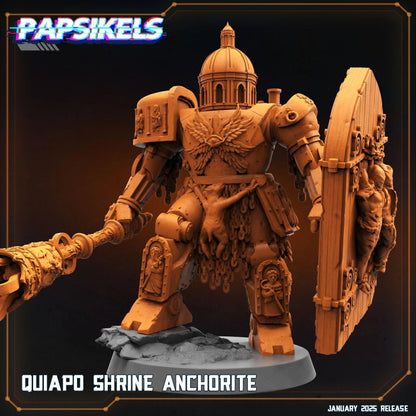 QUIAPO SHRINE ANCHORITE by Papsikels Miniature, 100m tall Miniature, 28/32mm Scale, War Gaming Figure, Proxy for Trench Crusade