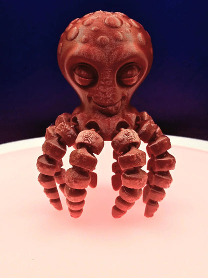 Octopie the Playful Octopus, by BendyBuddies 3D Printed, 4 Color PLA, articulated octopus, fidget, toy