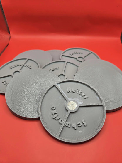 70mm Magnetic Round Bases for Miniatures, STL Printed Bases, Mini Bases, Magnetic, PLA Bases, 2mm bracing