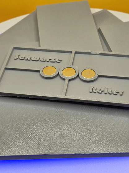 100mm x 50mm Magnetic Rectangle Bases for Miniatures, STL Printed Bases, Mini Bases, Magnetic, PLA Bases, 2mm bracing