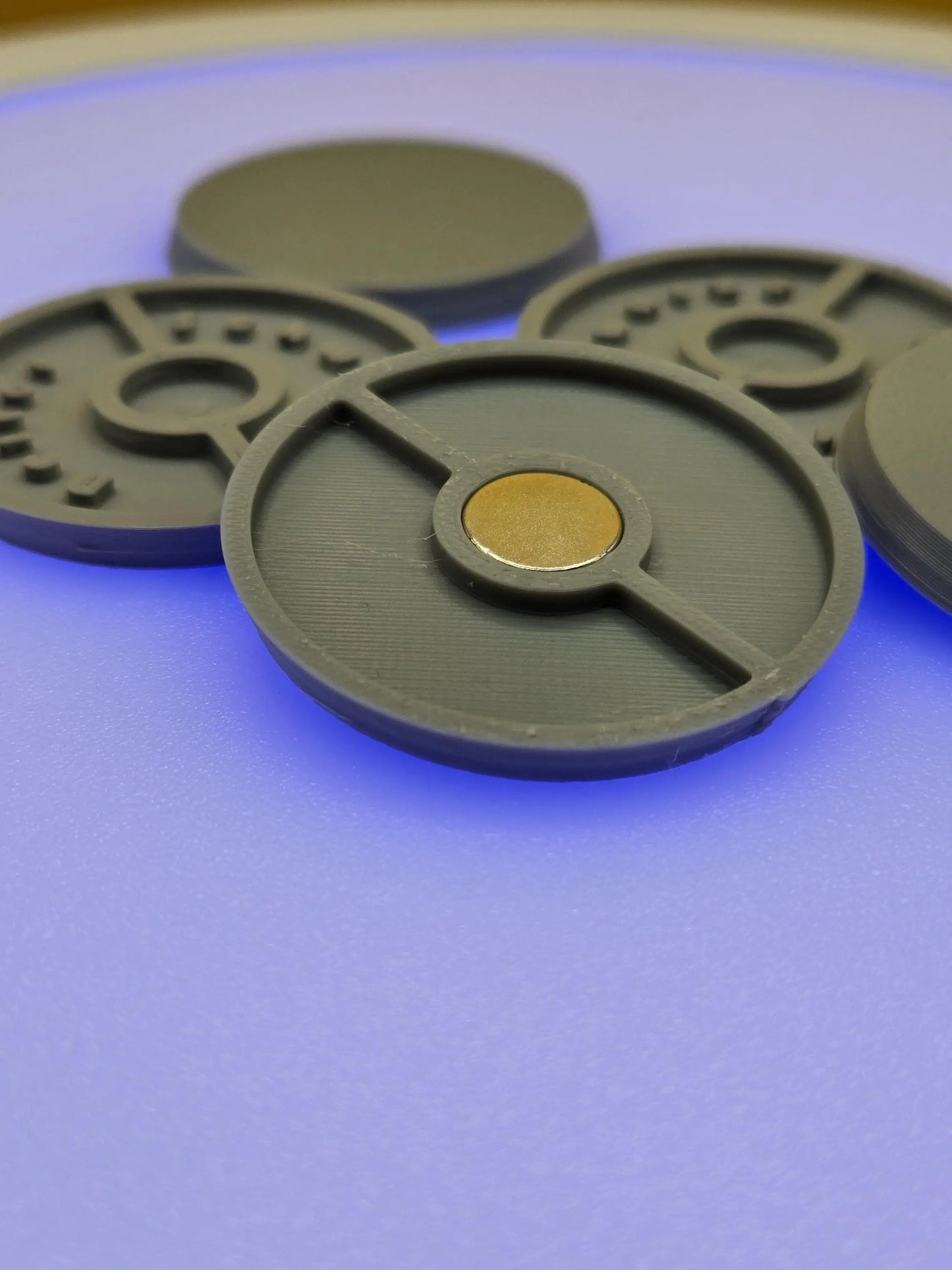 40mm Magnetic Round Bases for Miniatures, STL Printed Bases, Mini Bases, Magnetic, PLA Bases, 2mm bracing