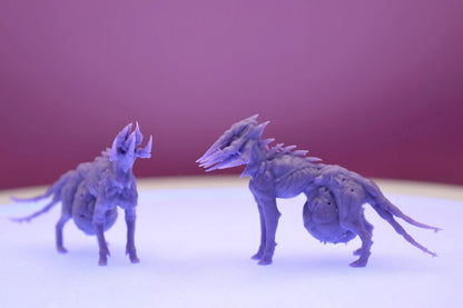 Unholy Infested Hounds by Papsikels Miniature, Double Miniature, 32mm Scale, War Gaming, Proxy for Trench Crusade