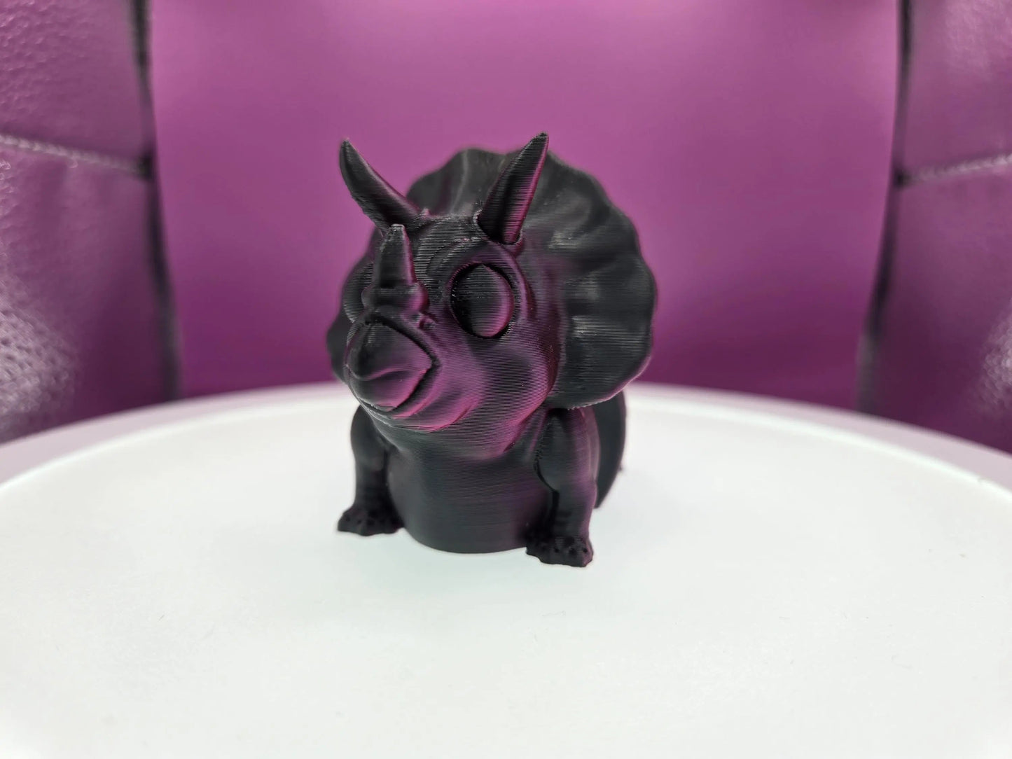 Topsy Triceratops, by BendyBuddies 3D Printed, 4 Color PLA, articulated triceratops, fidget, toy