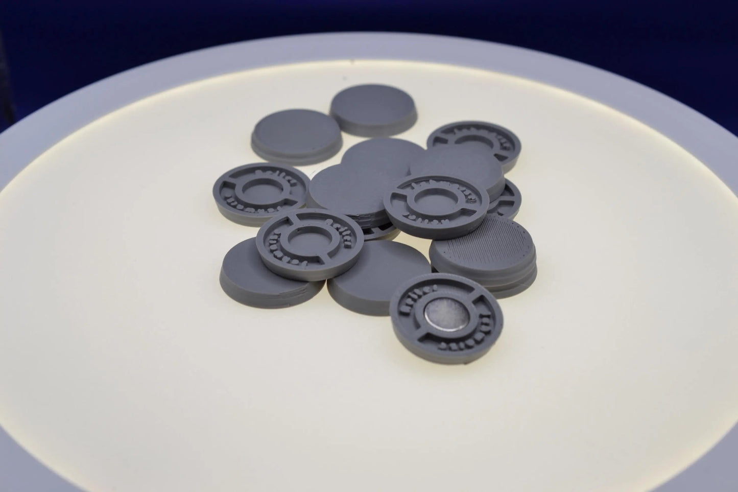 25mm Magnetic Bases for Miniatures, STL Printed Bases, Mini Bases, Magnetic, PLA Bases, 2mm bracing