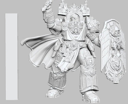 Grim Knight by 3DArtGuy 32mm scale, 50mm or 100mm, Miniature War Gaming Figure, Grim Dark, Proxy, Terminator, Death Wing, I, Angel