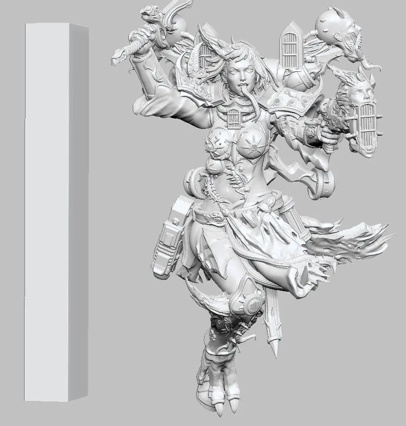 Noisy Sister by 3DArtGuy 28/32mm scale, 50mm or 100mm, Miniature War Gaming Figure