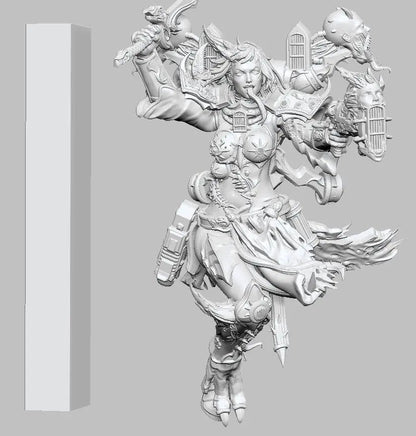 Noisy Sister by 3DArtGuy 28/32mm scale, 50mm or 100mm, Miniature War Gaming Figure