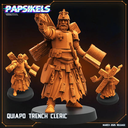 Quiapo Trench Cleric by Papsikels Miniature, 40mm Miniature, 32mm Scale, War Gaming, Proxy for Trench Crusade, Table top gaming