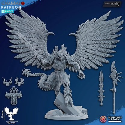 Demonic Possessed Warlock by Ghamak 28mm Scale Miniature, 70mm tall