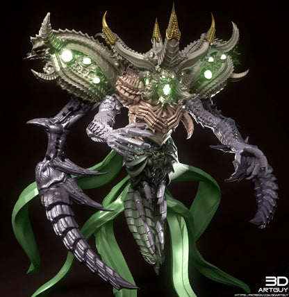 Falsehood Demon by 3DArtGuy 32mm scale, 50 or 100mm, Miniature War Gaming Figure, Fantasy, Proxy for Belial, DnD, 2 Versions