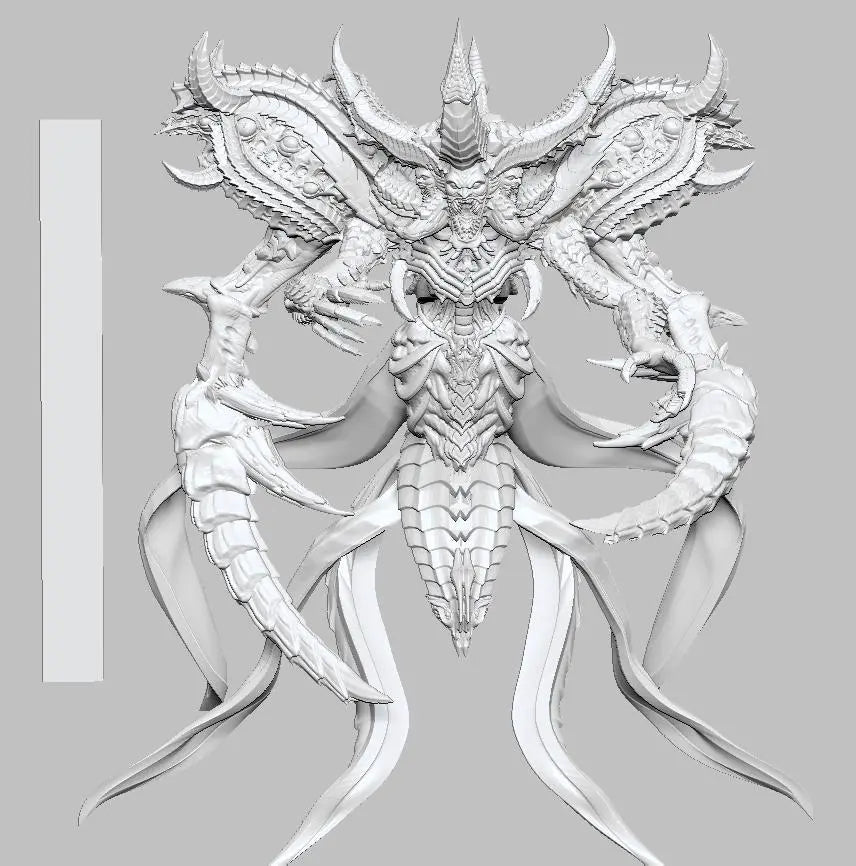 Falsehood Demon by 3DArtGuy 32mm scale, 50 or 100mm, Miniature War Gaming Figure, Fantasy, Proxy for Belial, DnD, 2 Versions