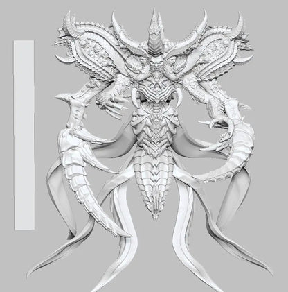 Falsehood Demon by 3DArtGuy 32mm scale, 50 or 100mm, Miniature War Gaming Figure, Fantasy, Proxy for Belial, DnD, 2 Versions