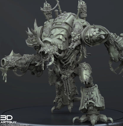Corrupted Knight by 3DArtGuy 32mm scale, 50, 100, 185mm, Miniature War Gaming Figure