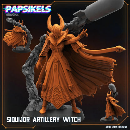 Siquijor Artillery Witch by Papsikels Miniature, 35mm Miniature, 32mm Heroic Scale, War Gaming, Proxy, Trench Crusade, Tabletop gaming