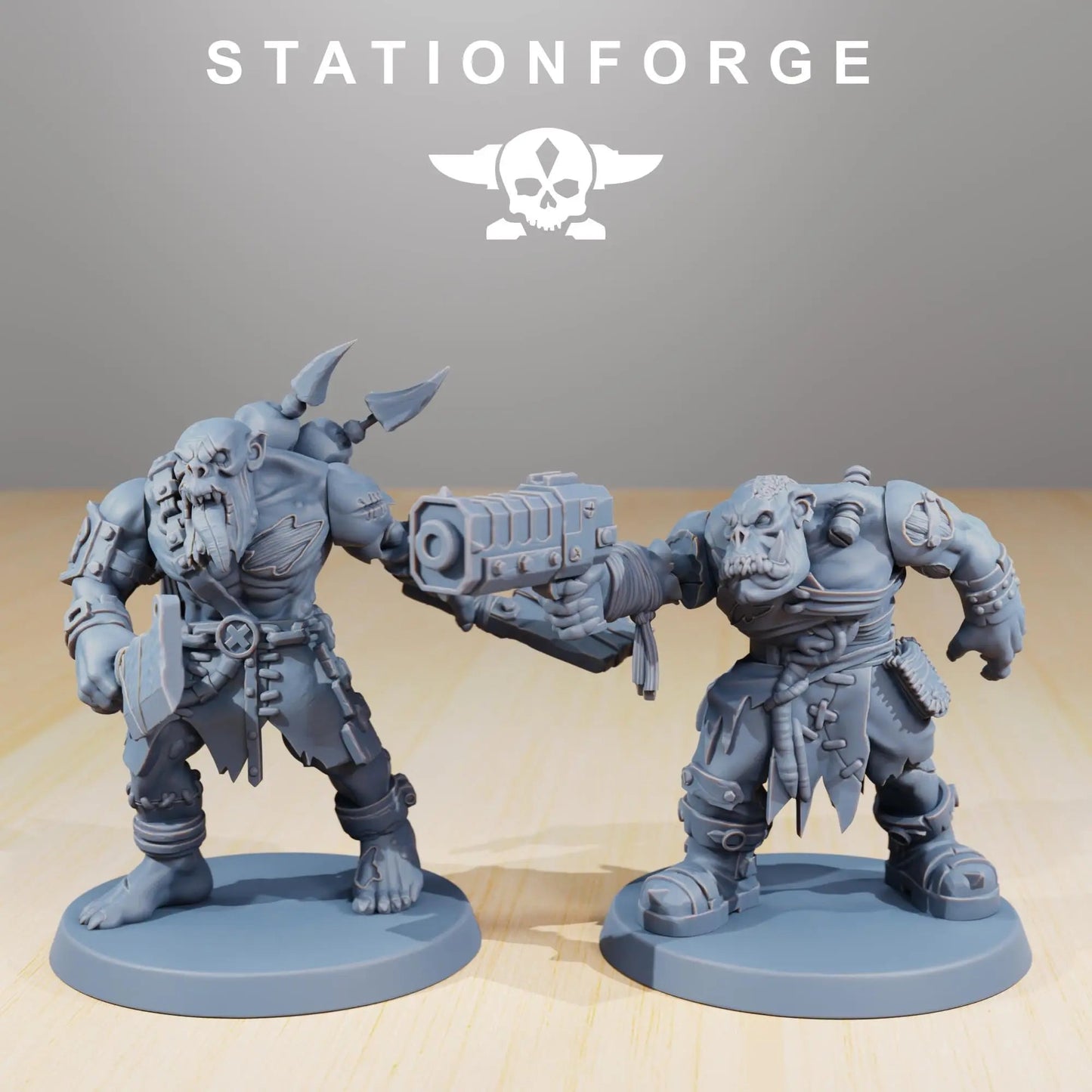 Orkaz Plague Spreadaz by Station Forge 28/32mm Heroic Scale Miniature, 38mm tall, 10 Units, Proxy, Grimdark, Sci-Fi, OPR, Orcs