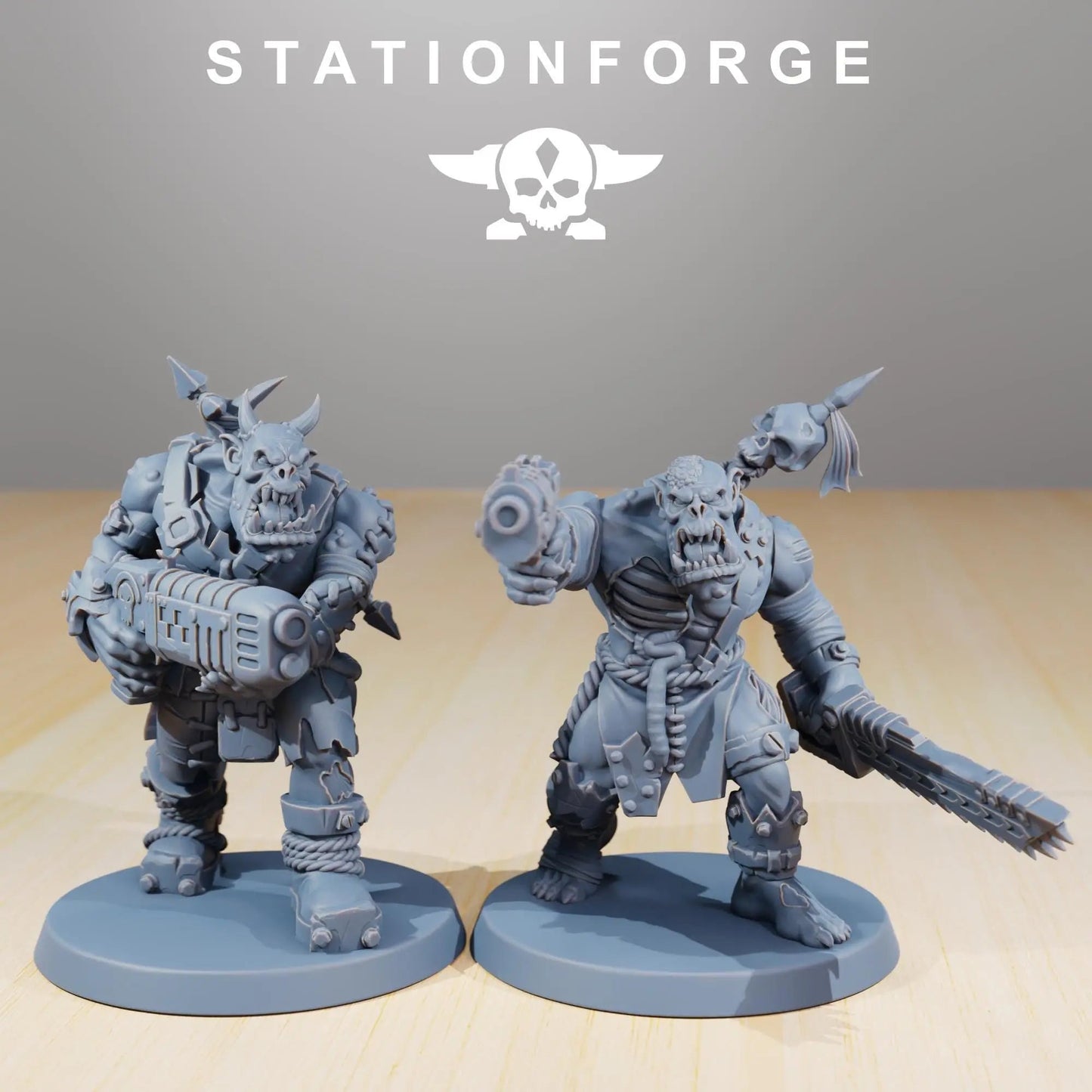 Orkaz Plague Spreadaz by Station Forge 28/32mm Heroic Scale Miniature, 38mm tall, 10 Units, Proxy, Grimdark, Sci-Fi, OPR, Orcs