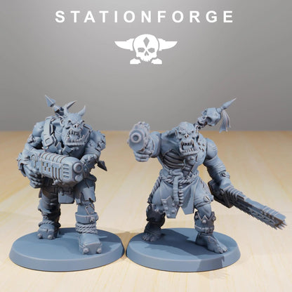 Orkaz Plague Spreadaz by Station Forge 28/32mm Heroic Scale Miniature, 38mm tall, 10 Units, Proxy, Grimdark, Sci-Fi, OPR, Orcs
