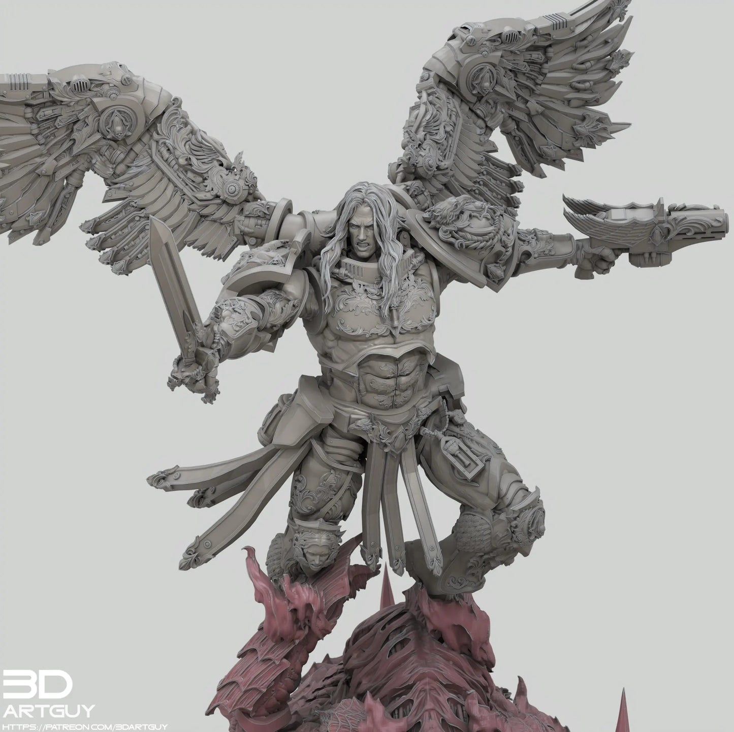 Blood Host Leader by 3DArtGuy 32mm scale, 50mm or 100mm, Miniature War Gaming Figure
