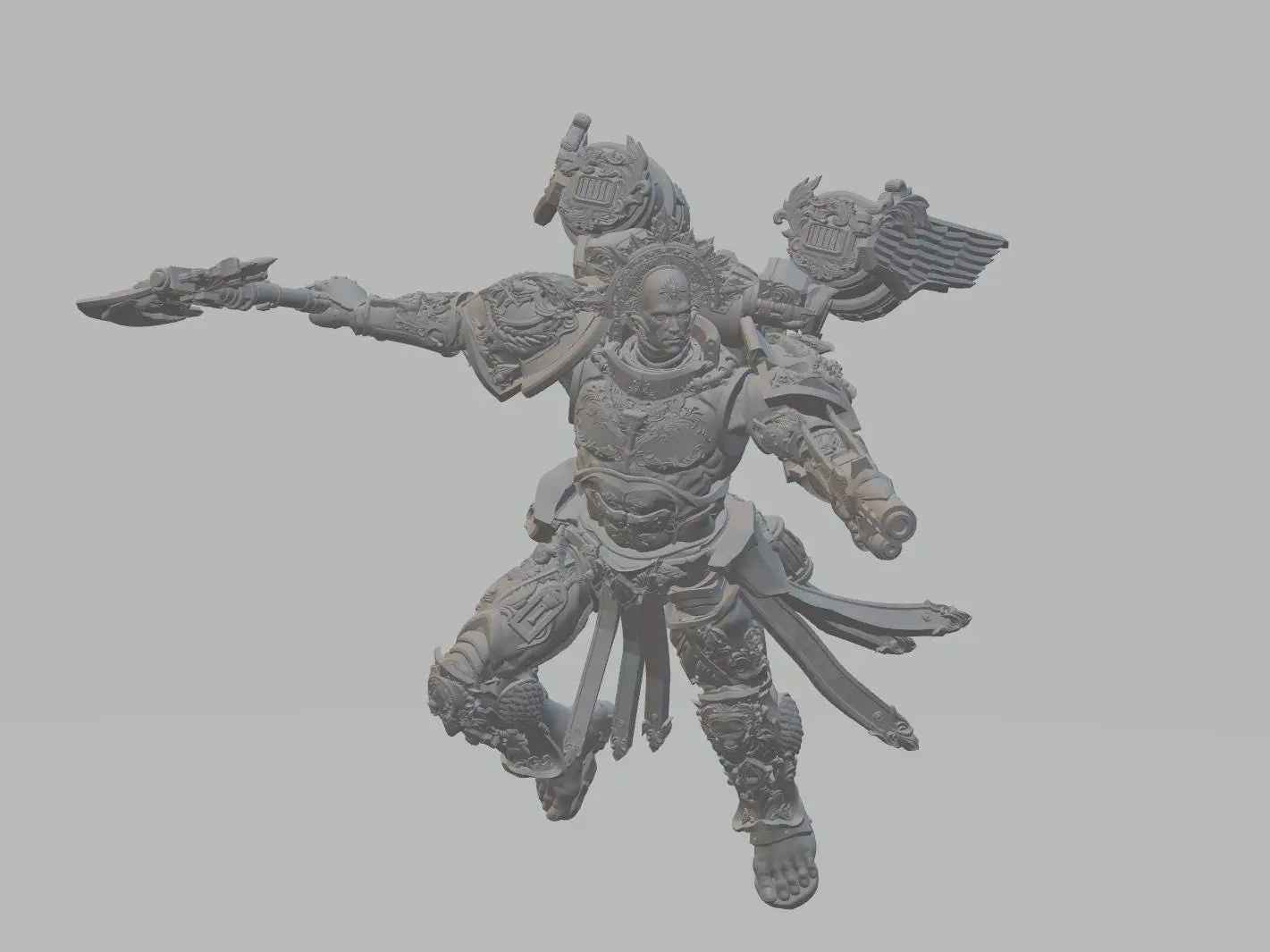 Blood Host Leader by 3DArtGuy 32mm scale, 50mm or 100mm, Miniature War Gaming Figure