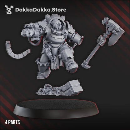Gorgwork Comander in Heavy Armor by DakkaDakka 28mm Heroic Scale Miniature, 46mm tall