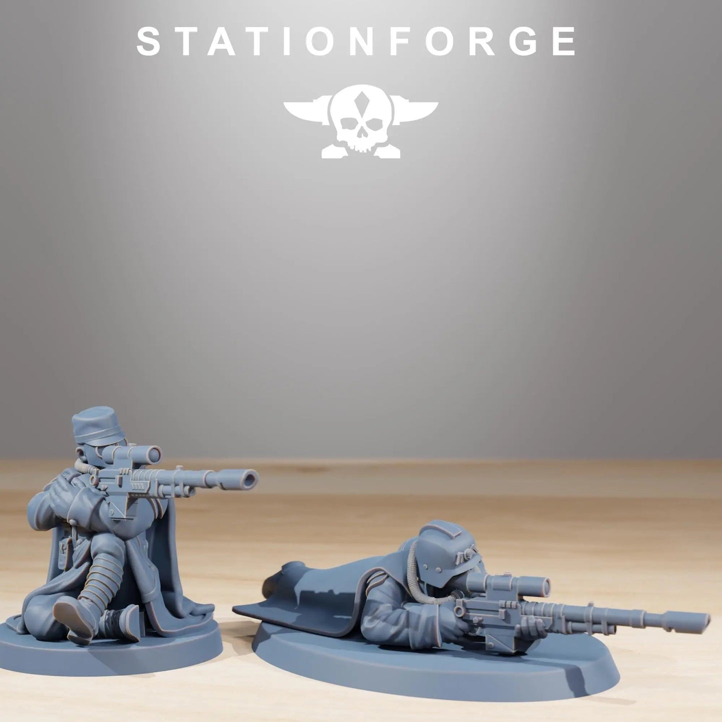 Grim Guard Marksman by Station Forge 28/32mm Heroic Scale Miniature, 32mm tall, 10 Units, Proxy, Grimdark, Sci-Fi, OPR, Guard