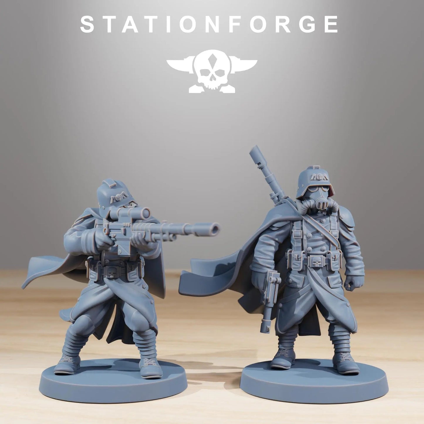 Grim Guard Marksman by Station Forge 28/32mm Heroic Scale Miniature, 32mm tall, 10 Units, Proxy, Grimdark, Sci-Fi, OPR, Guard