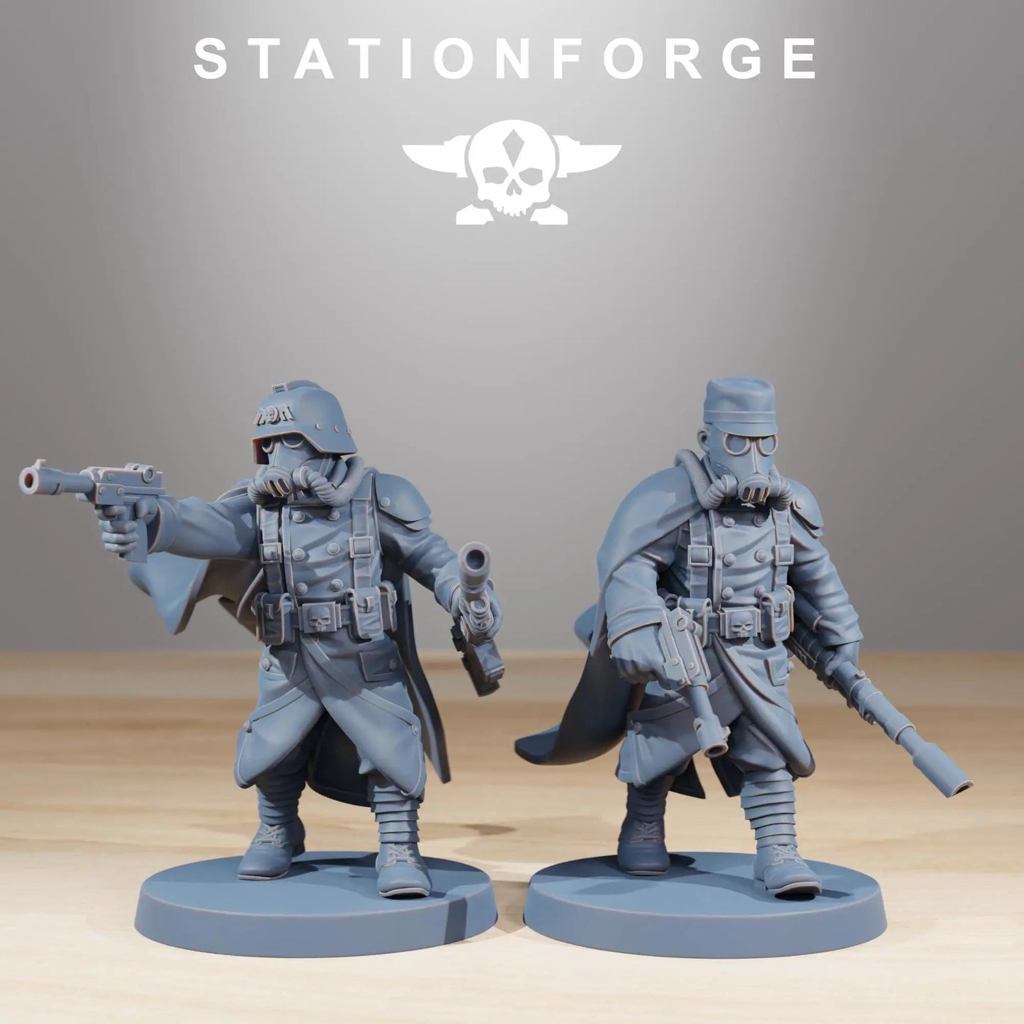 Grim Guard Marksman by Station Forge 28/32mm Heroic Scale Miniature, 32mm tall, 10 Units, Proxy, Grimdark, Sci-Fi, OPR, Guard