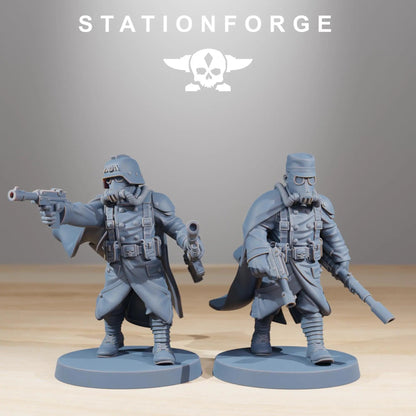Grim Guard Marksman by Station Forge 28/32mm Heroic Scale Miniature, 32mm tall, 10 Units, Proxy, Grimdark, Sci-Fi, OPR, Guard