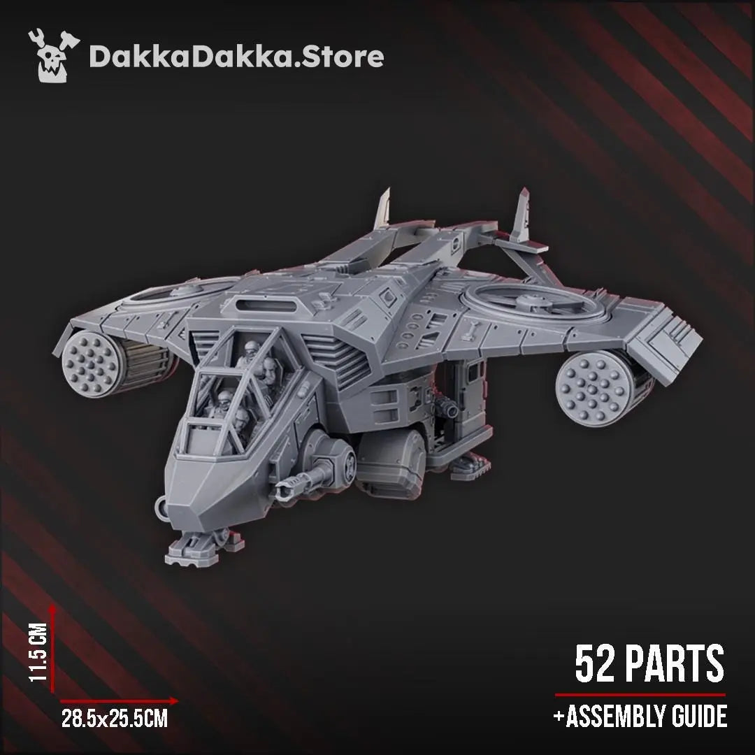 Assault Aircraft F-184 Falco by DakkaDakka 28mm Heroic Scale Miniature, 285x255mm, Imperial Proxy, Grimdark, Sci-Fi, OPR