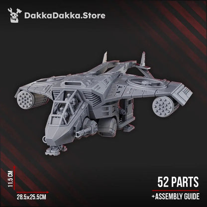 Assault Aircraft F-184 Falco by DakkaDakka 28mm Heroic Scale Miniature, 285x255mm, Imperial Proxy, Grimdark, Sci-Fi, OPR