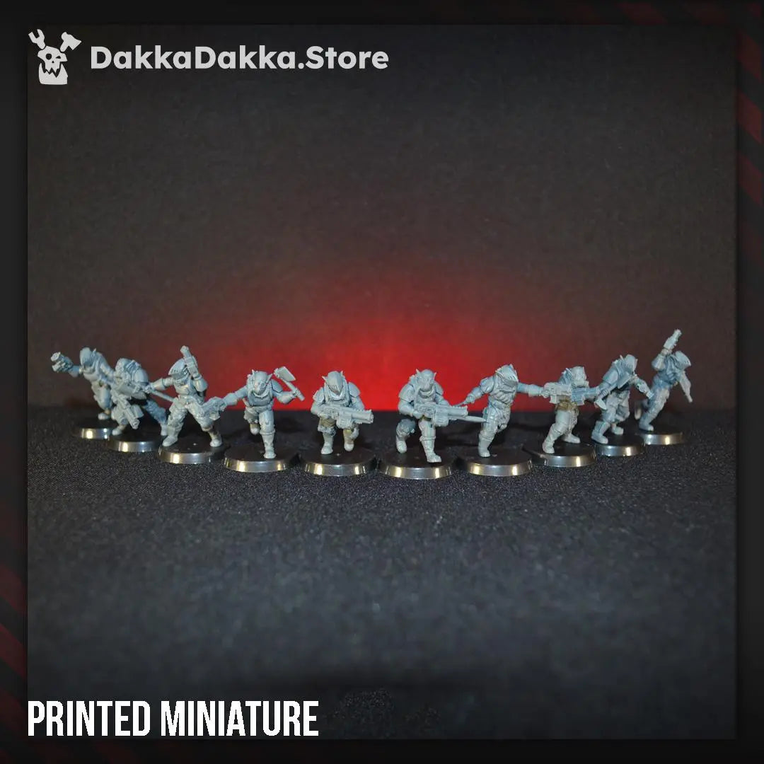 Gorggrot Tactic Squad by DakkaDakka 28mm Heroic Scale Miniature, 29mm tall, 10 Units