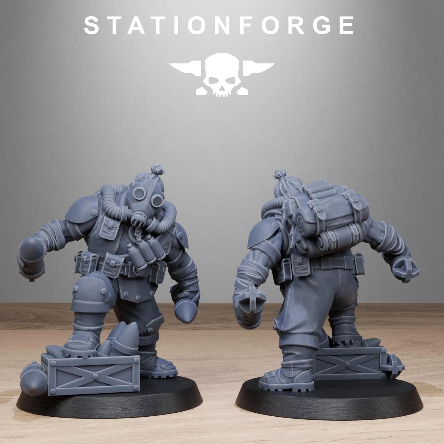 Grimguard Jungle Fighter Mutants by Station Forge 28mm Heroic Scale Miniature, 45mm tall, 10 Units, Proxy, Grimdark, Sci-Fi, OPR, Guard