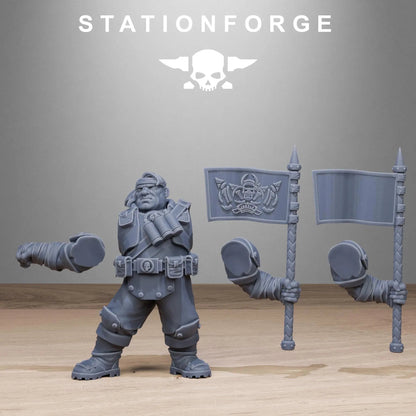 Grimguard Jungle Fighter Mutants by Station Forge 28mm Heroic Scale Miniature, 45mm tall, 10 Units, Proxy, Grimdark, Sci-Fi, OPR, Guard