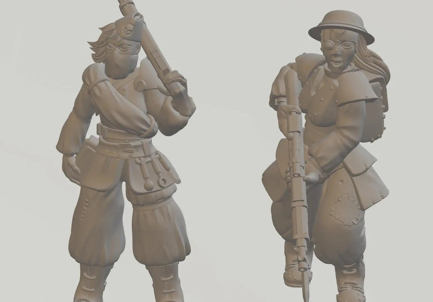 Sisterhood of the Crusade by Ratman Forge 32mm scale miniature, Includes base and stand, For any sci-fi, Grim Dark or OPR, Trench Crusade
