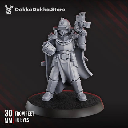 Maverick Cultists Commander by DakkaDakka 28mm Heroic Scale Miniature, 30mm tall, Proxy, Warcells, Sci-Fi, OPR, Trench Crusade