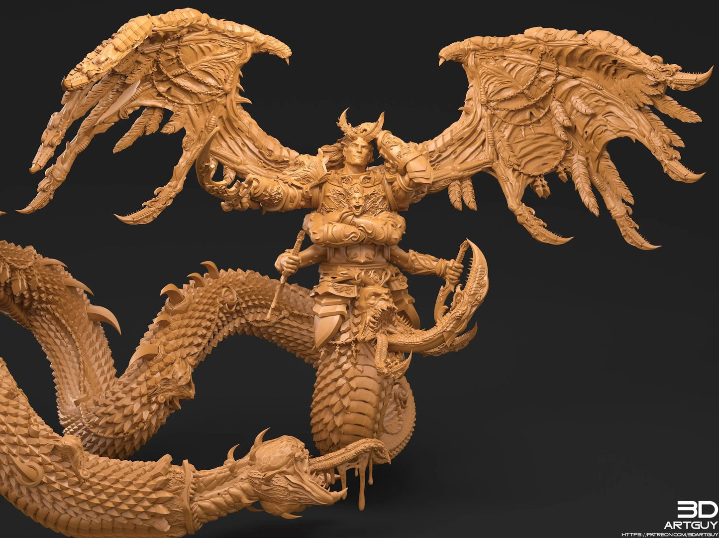 Giant Snake by 3DArtGuy 28/32mm scale, 50mm or 100mm, Miniature War Gaming Figure