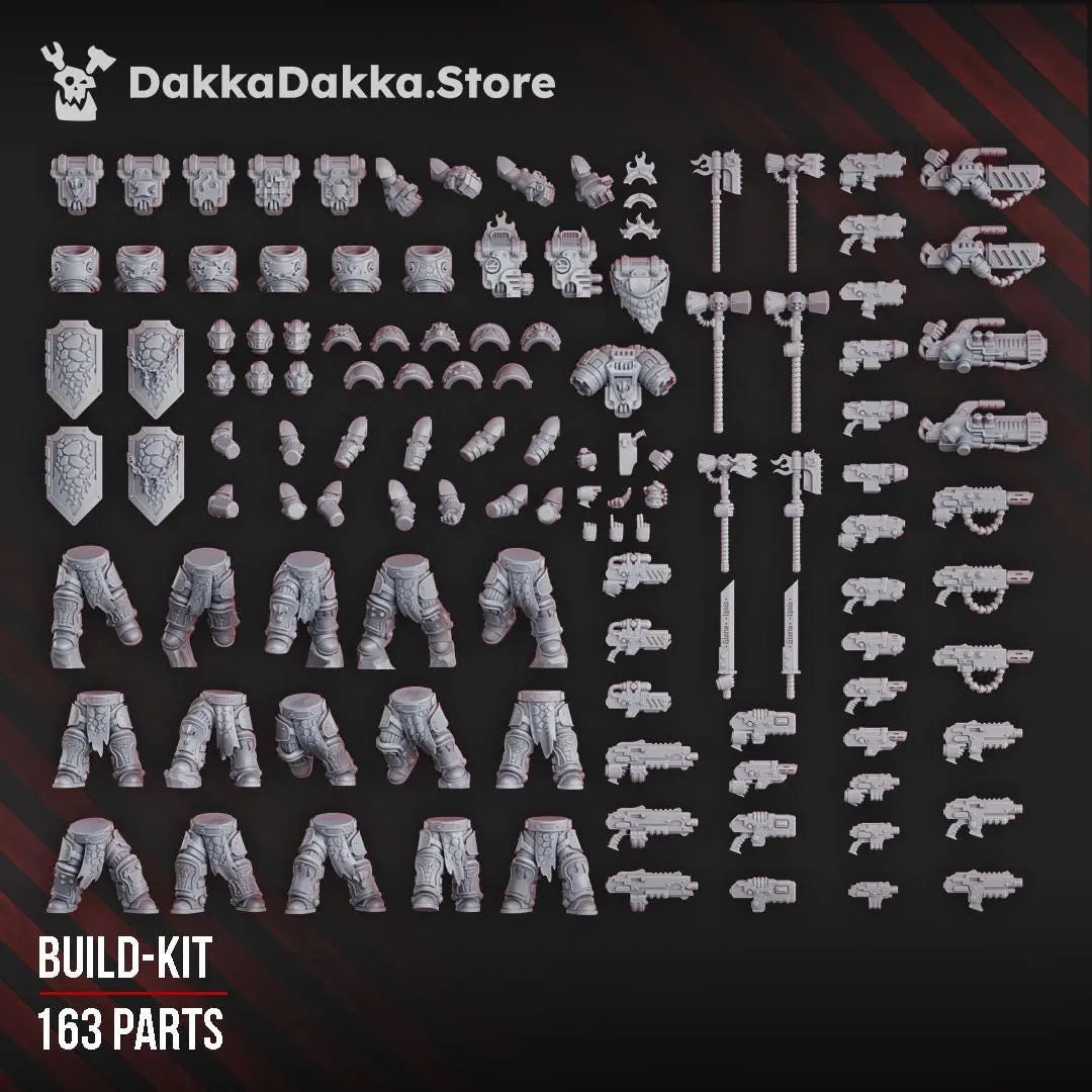 Ignisaurus Clan Warriors Storm Squad with Jetpacks by DakkaDakka 28/32mm Heroic Scale Miniature, 36mm tall, 5 Units