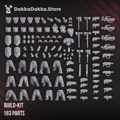 Ignisaurus Clan Warriors Storm Squad with Jetpacks by DakkaDakka 28/32mm Heroic Scale Miniature, 36mm tall, 5 Units