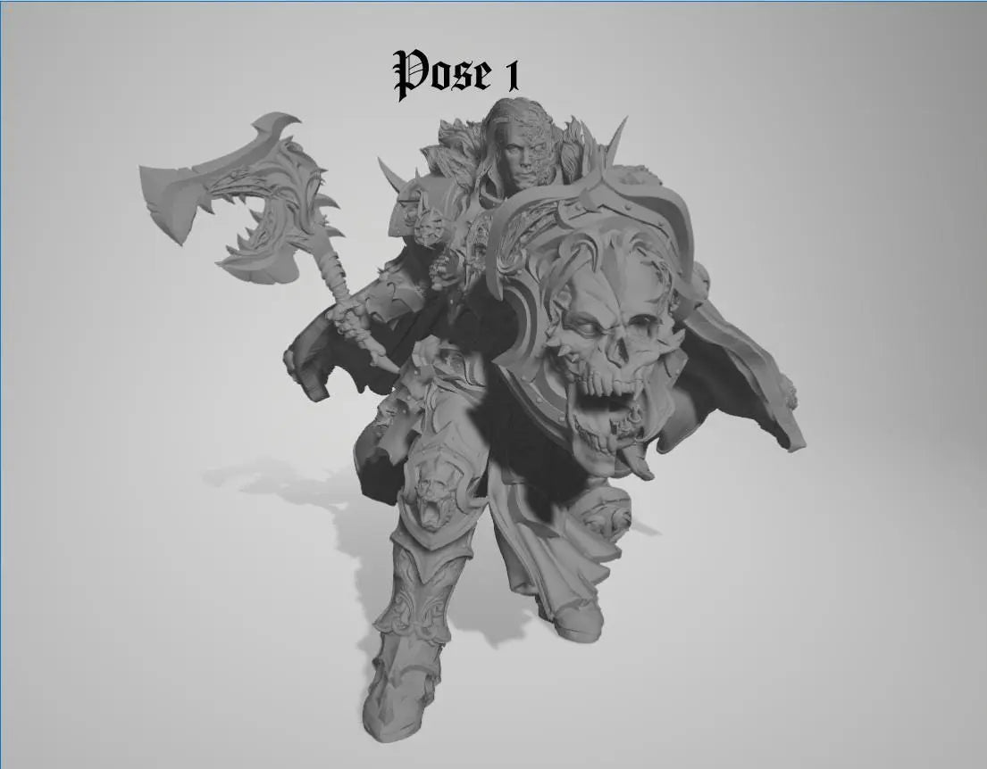 Chaos Knight by 3DArtGuy 32mm scale, 50mm, Miniature War Gaming Figure, Grim Dark, Proxy, Fantasy, Old World