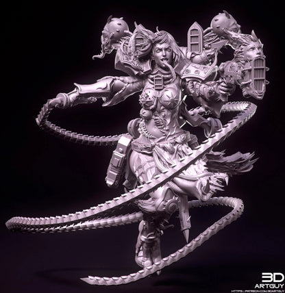 Noisy Sister by 3DArtGuy 28/32mm scale, 50mm or 100mm, Miniature War Gaming Figure