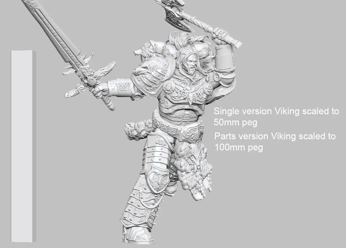 Frost Warrior by 3DArtGuy 32mm scale, 50mm, Miniature War Gaming Figure