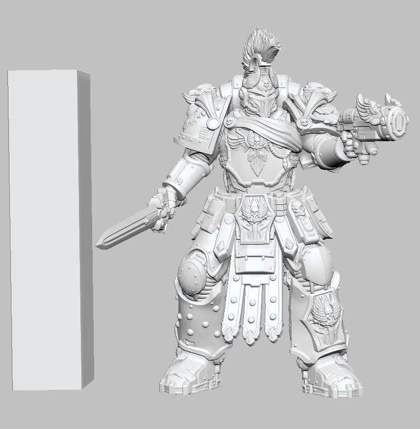 Space Smurf by 3DArtGuy 28/32mm scale, 50mm or 100mm, Miniature War Gaming Figure, Grim Dark, Proxy, Ultra, Marine, Smurf, XIII