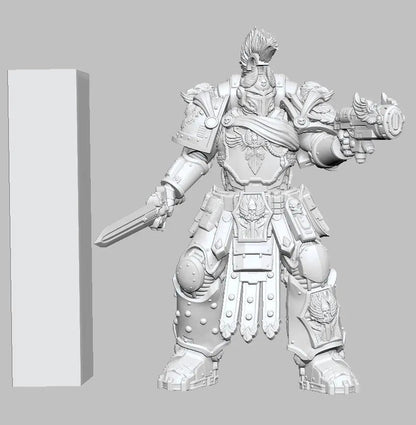Space Smurf by 3DArtGuy 28/32mm scale, 50mm or 100mm, Miniature War Gaming Figure, Grim Dark, Proxy, Ultra, Marine, Smurf, XIII