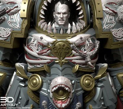 Giant Shark by 3DArtGuy 28/32mm scale, 50mm or 100mm, Miniature War Gaming Figure