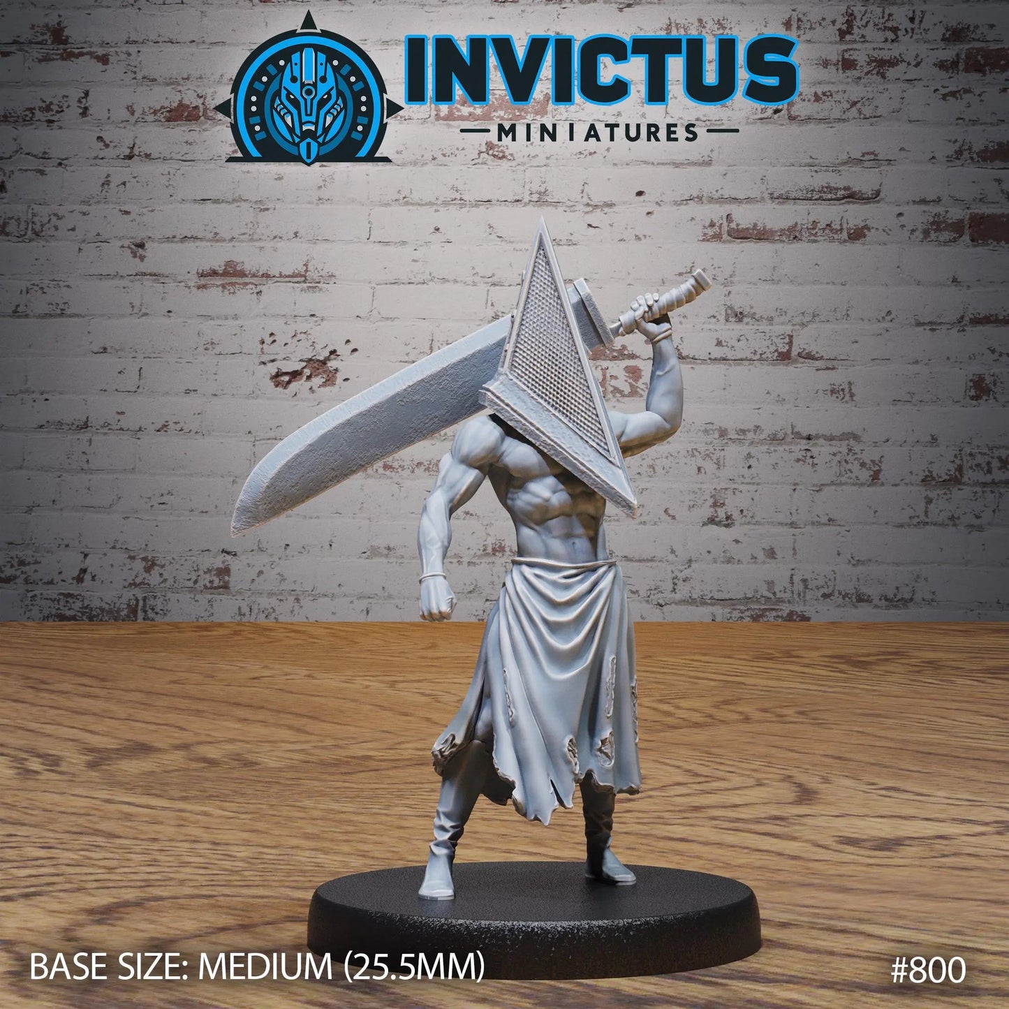 Crimson Executioner by Invictus Miniatures 32mm scale, Miniature War Gaming Figure, Games, Silent Hill, Pyramid Head